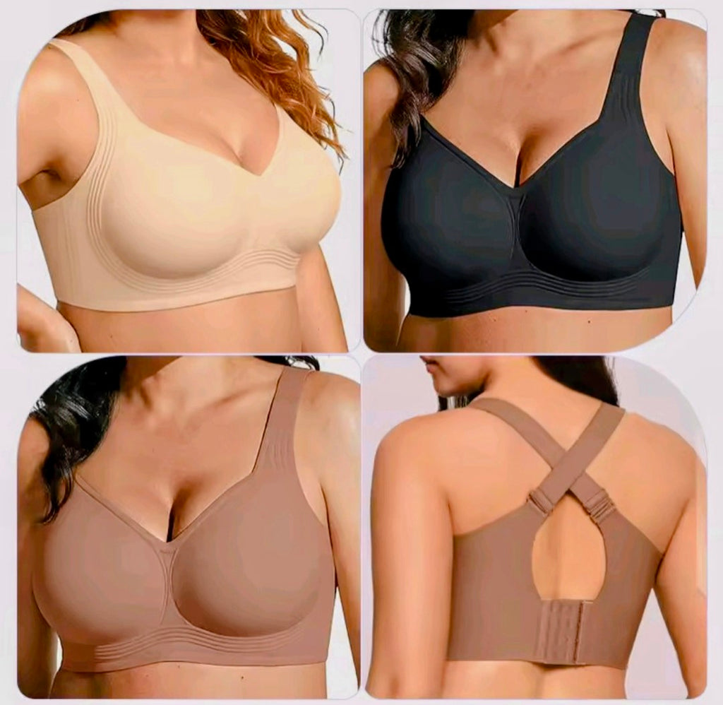 Plus Size Push Up Bra – Seamless, Wireless & Breathable