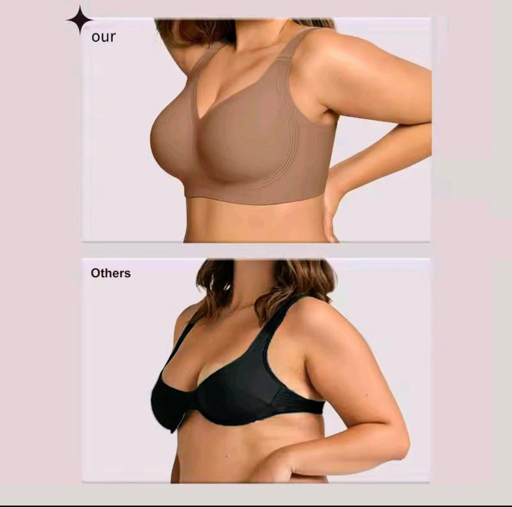 Plus Size Push Up Bra – Seamless, Wireless & Breathable