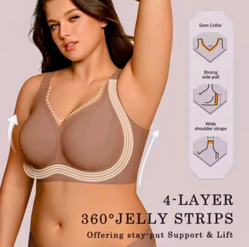 Plus Size Push Up Bra – Seamless, Wireless & Breathable